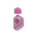 pink sapphire fancy shape flat slices
