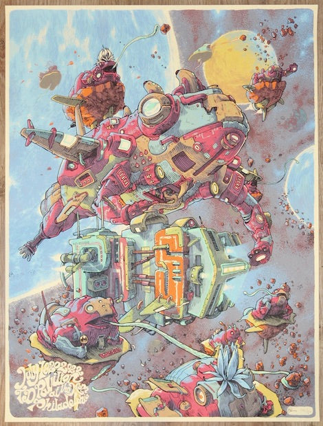 2022 Phish - Philadelphia Blue Silkscreen Concert Poster by Dave Kloc