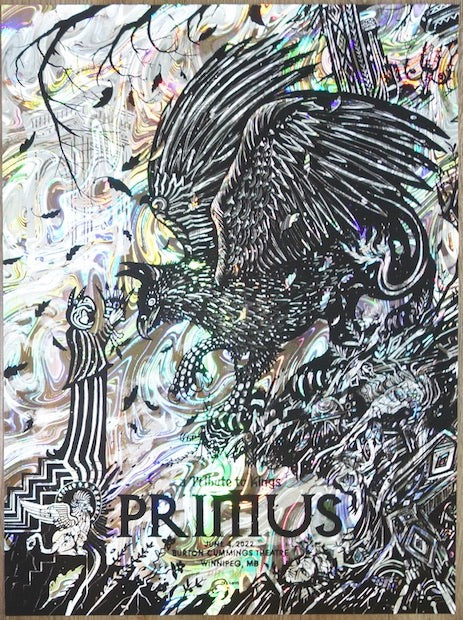 2022 Primus - Winnipeg Foil Variant Silkscreen Concert Poster by Zeb Love