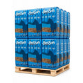 Full pallet of 24 Bedsoft Original 16kg chopped wheat straw bedding bales stacked and wrapped