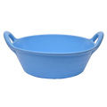 Red Gorilla Plas S1 small feed skip, 11 litres, in light blue, shallow round bowl with moulded side handles