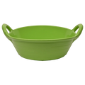Red Gorilla Plas S1 small feed skip, 11 litres, in pale pistachio green, shallow round bowl with moulded side handles