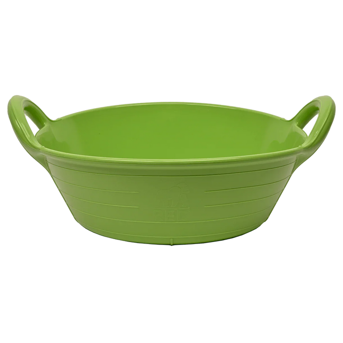 Red Gorilla Plas S1 small feed skip, 11 litres, in pale pistachio green, shallow round bowl with moulded side handles