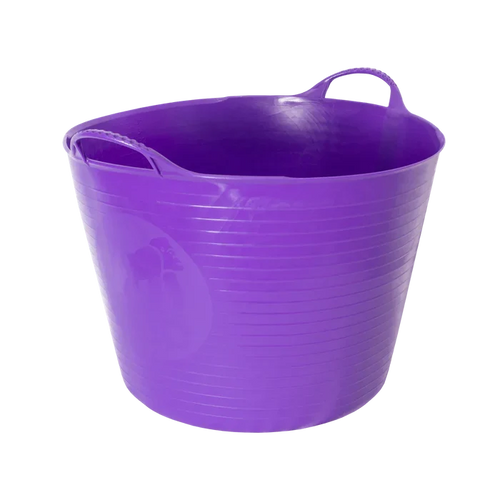 Red Gorilla Gorilla Tub Large 38L in purple, flexible plastic tub with two reinforced golf-ball handles