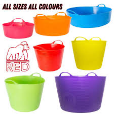 Red Gorilla 38L Large tub in purple, second view showing the ribbed sides and chamfered rim