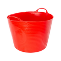 Red Gorilla Gorilla Tub Large 38L in red, flexible plastic tub with two reinforced golf-ball handles
