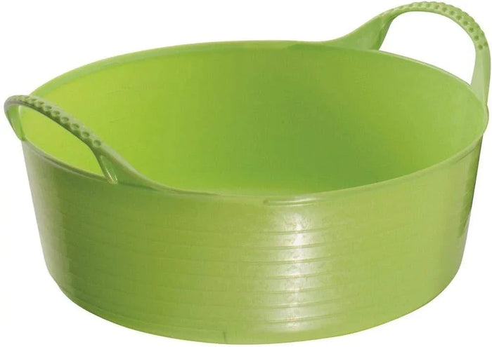 Red Gorilla Gorilla Tub Mini Shallow 5L in pistachio, wide low tub 28.5cm across with small moulded handles