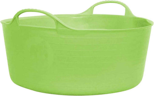 Red Gorilla Gorilla Tub Small Shallow 15L in pale pistachio green, wide low tub with ribbed sides