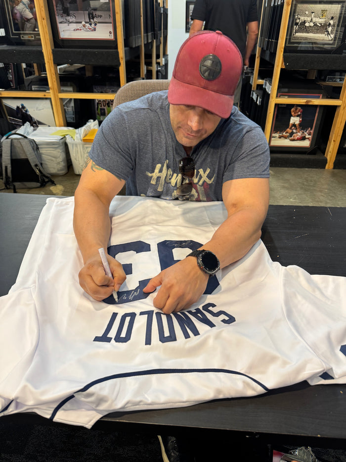 The Sandlot Cast Signed White Player Baseball Jersey