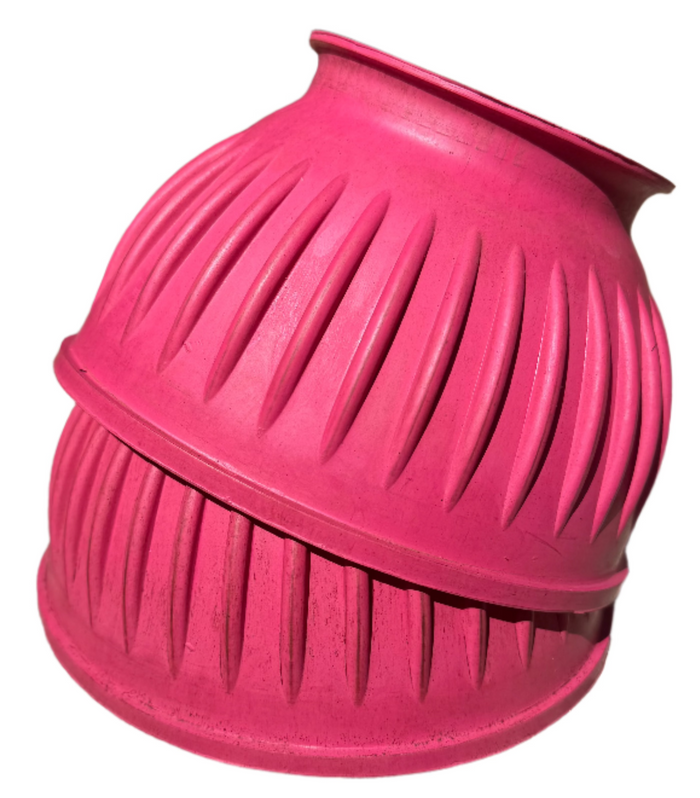 Snowhill rubber overreach boots in raspberry, extra large, with touch-tape straps