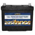 Agrifence 12V rechargeable deep cycle leisure battery for electric fence energisers, black case with terminal posts