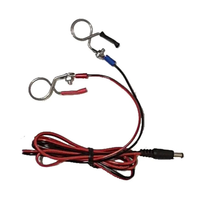 Agrifence H8006 Eco Dual Power energiser to battery leads, twin insulated cable with moulded energiser connector