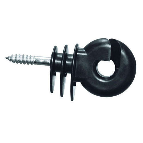 Agrifence economy ring insulators, pack of 25 white woodscrew ring insulators for electric fence conductors