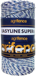 Agrifence Easyline Super 6 white polywire, 250m reel of 2.5mm six strand stainless steel electric fence wire