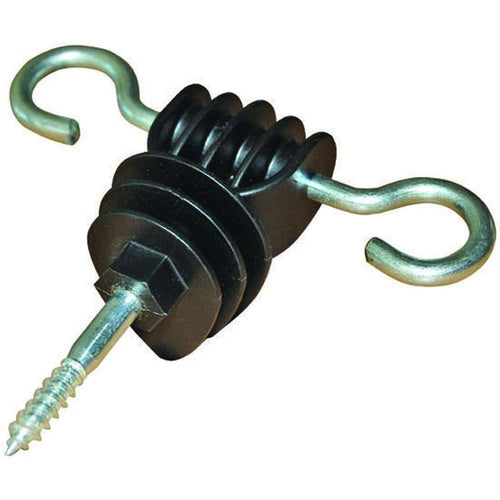Agrifence gate anchor insulator, woodscrew double-loop gateway insulator for electric fencing, shown as a pack of ten
