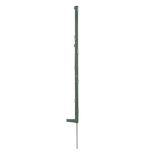 Agrifence Megapost 140cm electric fence post in green, with reinforced spine and foot tread