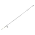 Agrifence Megapost electric fence post in white, 140cm, showing the moulded clip positions down the shaft