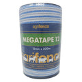 Agrifence Megatape reinforced white electric fence tape, 12mm wide on a 200 metre roll