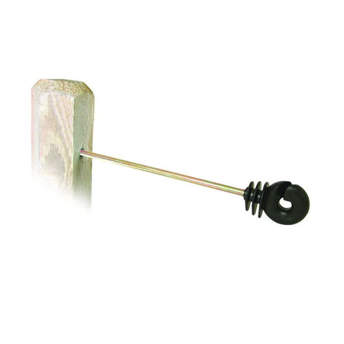 Agrifence offset ring insulator with 21cm straight shaft for electric fence rope and wire, pack of ten