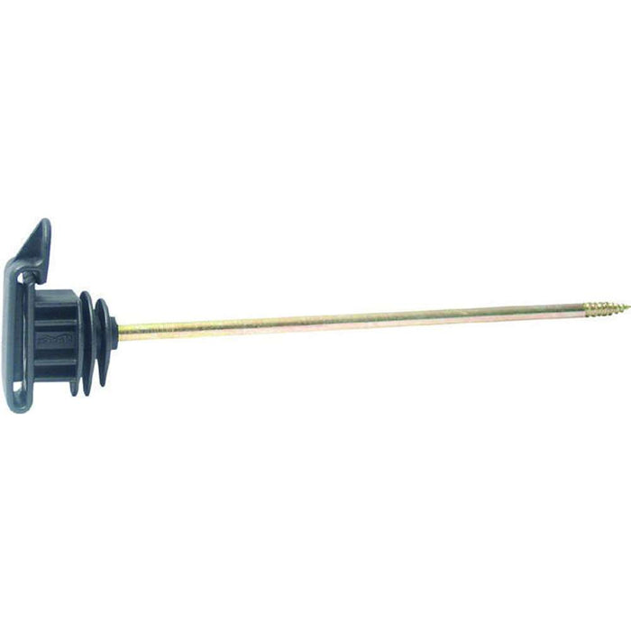 Agrifence offset tape insulator with 20cm arm and locking clip for tape up to 40mm, shown as a pack of ten