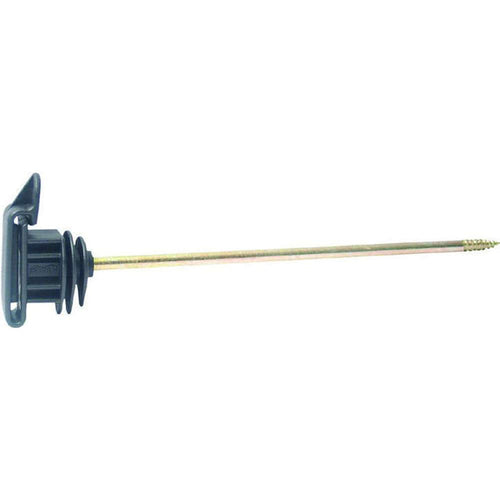 Agrifence offset tape insulator with 20cm arm and locking clip for tape up to 40mm, shown as a pack of ten