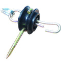 Agrifence Super Gate Anchor screw-in insulator with steel loop for electric fence gateways