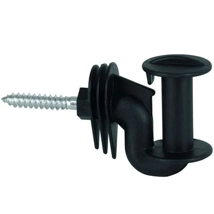 Agrifence tape corner screw insulator in polyamide with galvanised 8mm support for tape up to 40mm
