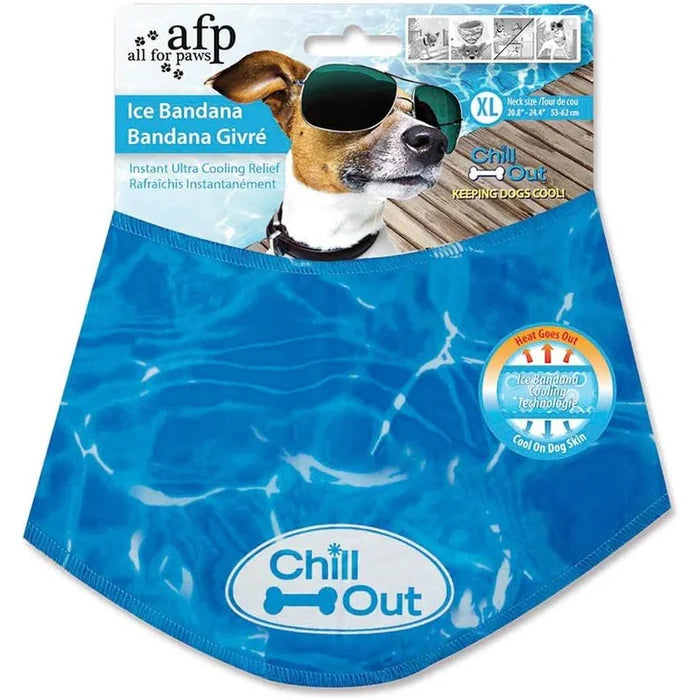 All For Paws Chill Out cooling ice bandana for dogs, shown in full