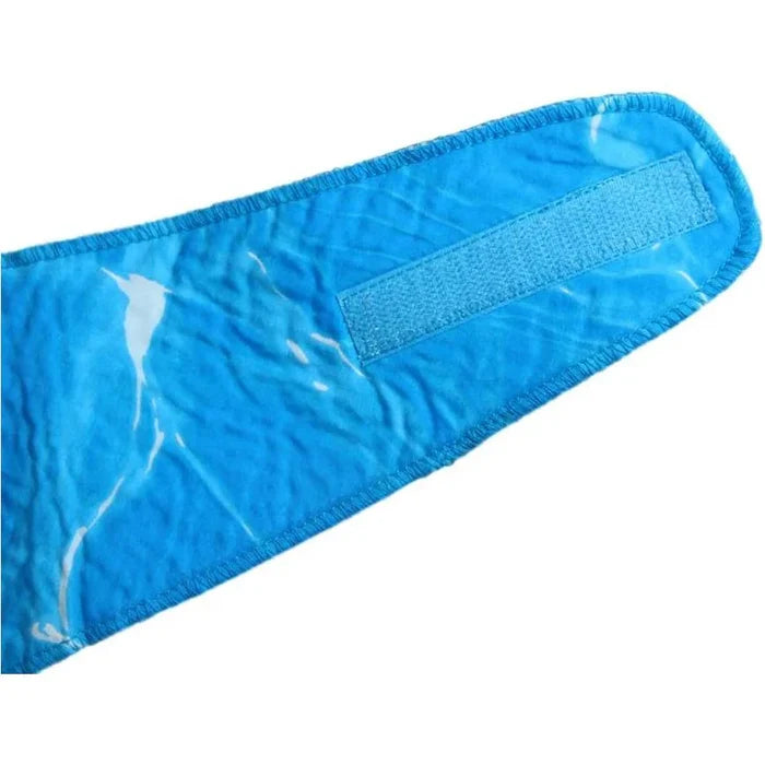 Further view of the All For Paws Chill Out cooling ice bandana in blue