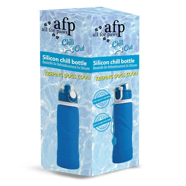 Second view of the All For Paws Chill Out foldable silicone travel bottle for dogs