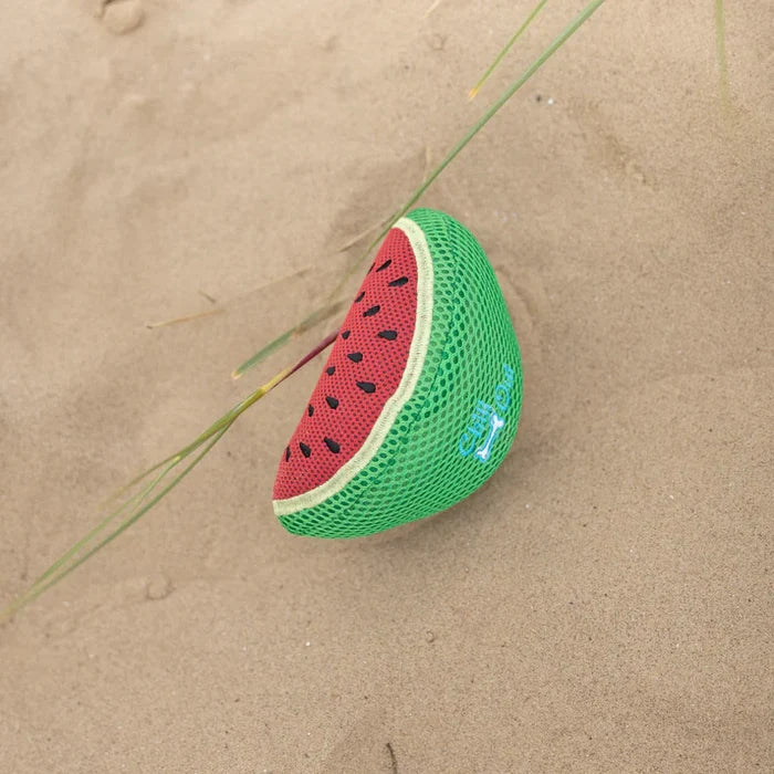 Further view of the All For Paws Chill Out watermelon slice cooling toy for dogs