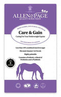 Allen & Page Care & Gain 20kg bag of high-calorie low-starch horse feed