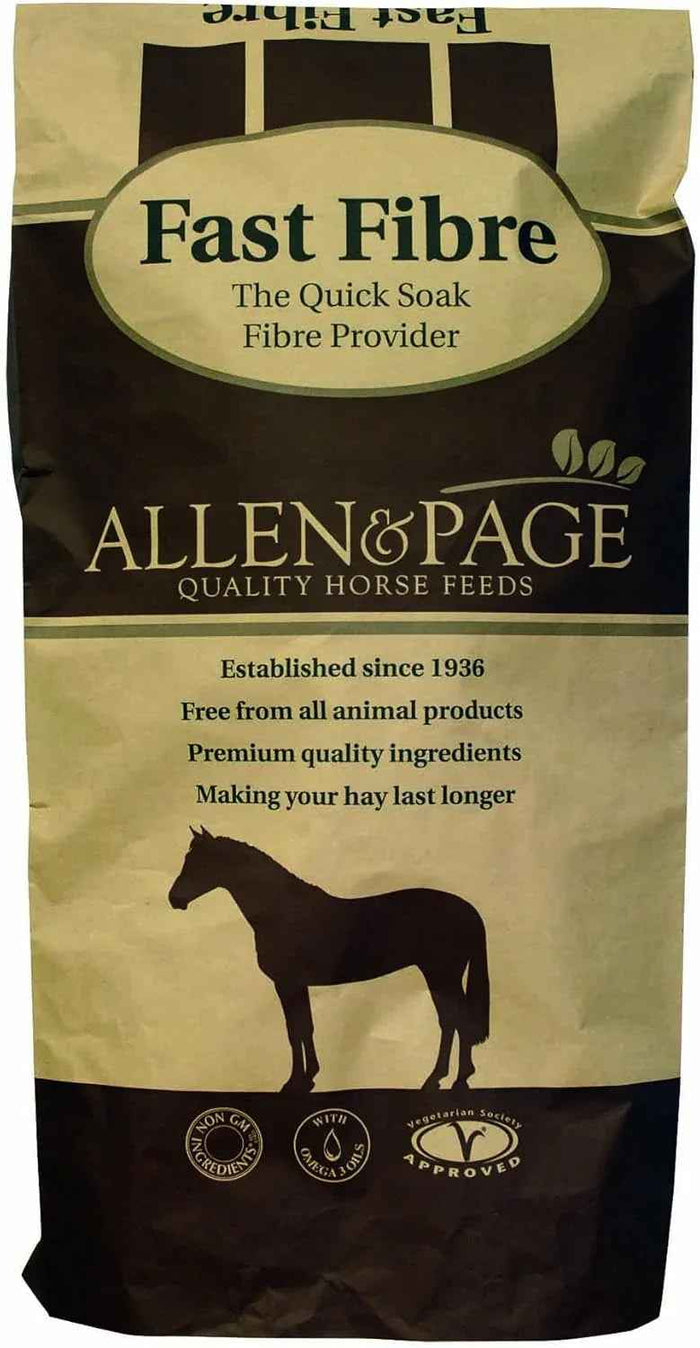 Allen & Page Fast Fibre 20kg bag of quick-soak low-calorie high-fibre horse feed