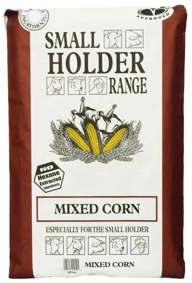 Allen & Page Small Holder Mixed Corn, 20kg sack of wheat and cut maize poultry scratch feed