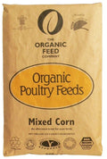 Organic Feed Company mixed corn from Allen & Page, 20kg sack of organic poultry scratch feed
