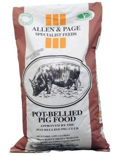 Allen & Page Pot Bellied Pig Feed, 20kg sack of pencils for pet and pot bellied pigs