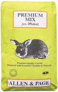 Allen & Page Premium Rabbit Mix 20kg, a cereal and pea based complete mix for adult rabbits