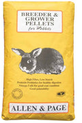 Allen & Page Rabbit Breeder Grower Pellets 20kg, a complete feed for growing and breeding rabbits