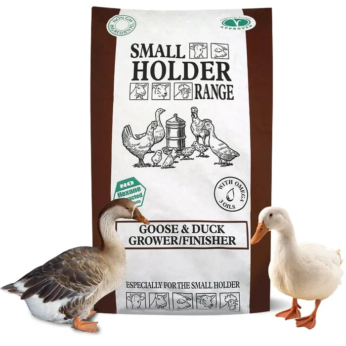 Allen & Page Small Holder Goose and Duck Grower/Finisher Pellets, 20kg sack of non-GM waterfowl feed