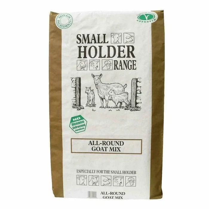 Allen & Page Small Holder Range All Round Goat Mix, 20kg sack of non-GM coarse mix for adult goats