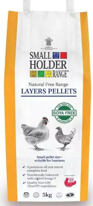Allen & Page Smallholder Natural Free Range Layers Pellets, 5kg bag of complete feed for hens