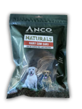 Anco Hairy Cow Ears 3 pack, air-dried whole cow ears with the hair left on, in their Anco pack