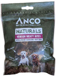 Anco Naturals Venison Meaty Bites 85g pack of air-dried deer treats for dogs