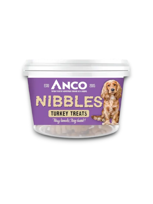 Anco Nibbles Duck resealable 300g tub of soft semi-moist dog training treats