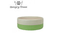 Ancol glazed ceramic dog bowl, 1000ml, 17cm across with a removable non-slip silicone base ring