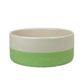 Ancol glazed ceramic dog bowl, 1800ml, wide 20cm dish with a non-slip silicone base ring