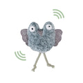 Ancol Chirping Owl cat toy, 13cm, plush fur and canvas body with an internal chirping sound chip