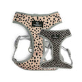 Ancol SOHO reversible dog harness, Dalmatian spots on one face and pink-on-black zigzag on the other