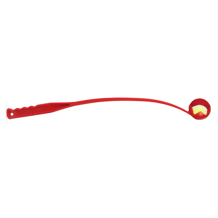 Ancol Chase tennis ball launcher, 62cm plastic thrower with pick-up scoop and a 7cm tennis ball