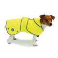 Ancol Stormguard hi-vis dog coat, waterproof fleece-lined jacket with chest protector and reflective tape